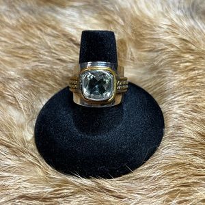 Green Amethyst .925 SS Ring Size 9